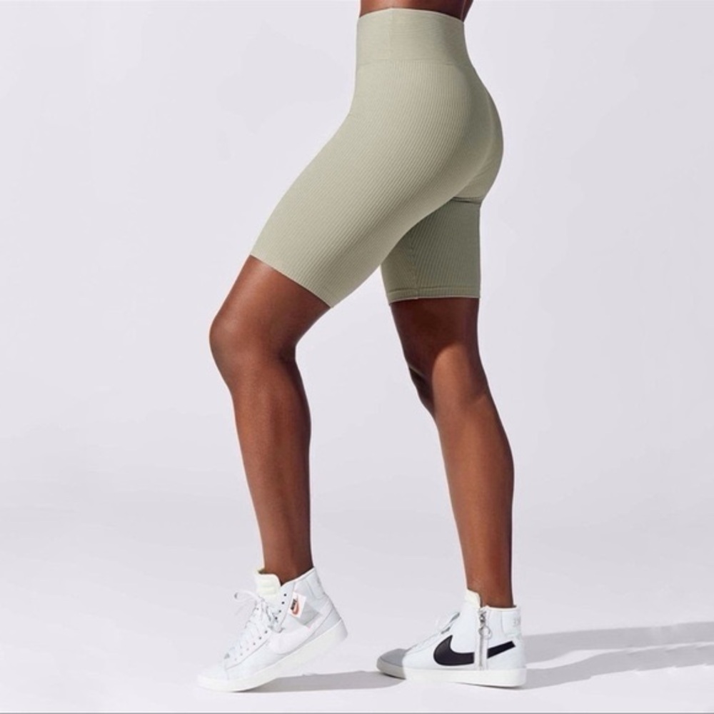 Year of Ours Sage Ribbed High Rise Biker Shorts